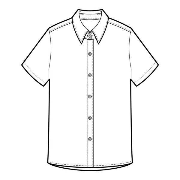 Košile Halenka Top Módní Plochý Náčrt — Stock fotografie
