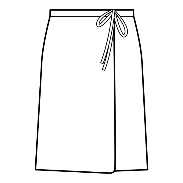 スカートのデザインファッションフラットスケッチ — ストック写真