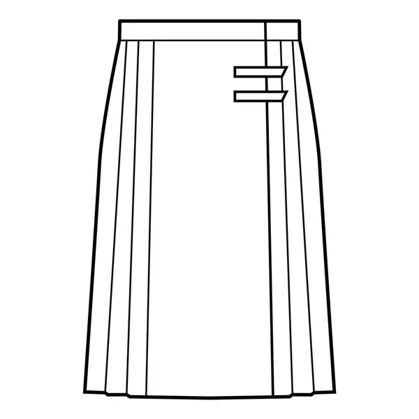Skirt Design Fashion Flat Sketch — Stock Photo, Image