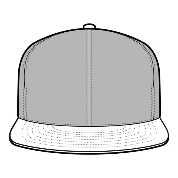 Snapback Cap Hat Fashion Platte Schets — Stockfoto