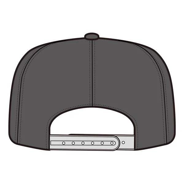 Snapback Cap Hat Fashion Flat Skisse – stockfoto