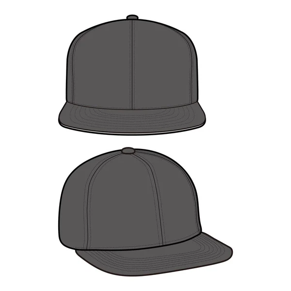 Snapback Gorra Sombrero Moda Plano Boceto — Foto de Stock