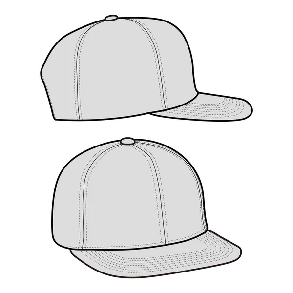 Snapback Şapka Şapka Düz Çizim — Stok fotoğraf