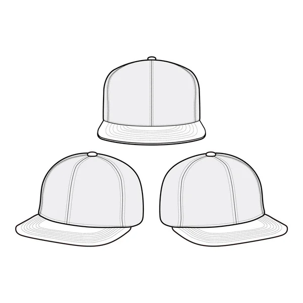 Snapback Cap Hat Fashion flat sketch