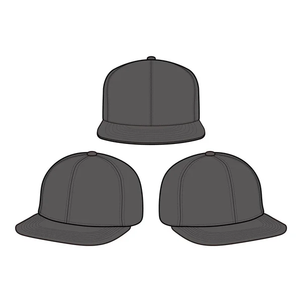 Schnappschuss Cap Hat Fashion Flache Skizze — Stockfoto