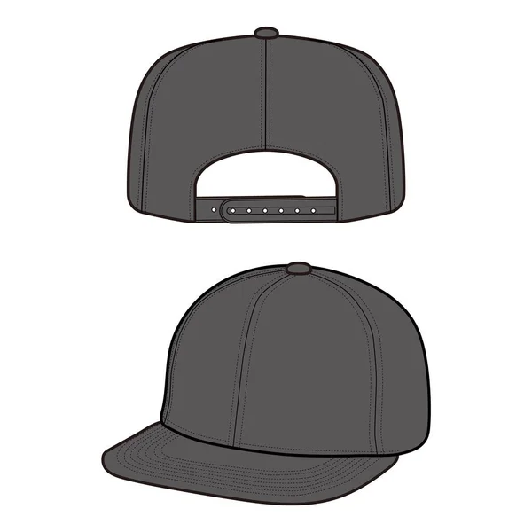 Snapback Cap Hat Fashion Плоский Скетч — стоковое фото
