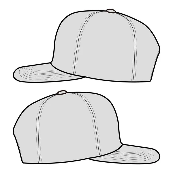Snapback Cap Hat Fashion Plat Schiță — Fotografie, imagine de stoc