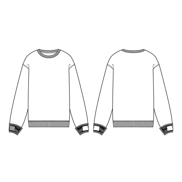 Sweatshirt Top Design Flat — 스톡 사진