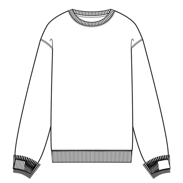 Sweatshirt Sweater Tee Long Berlengan Kaos Top — Stok Foto