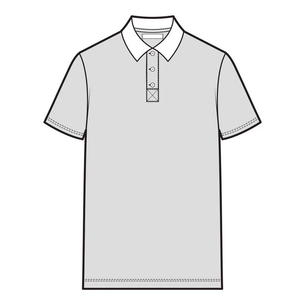 Polo Shirts Tee Top Fashion Flat Sketch — Stock Photo, Image