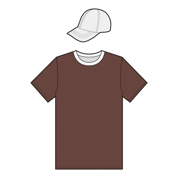 Cap Set Kurzarm Shirt Top Mode Flach — Stockfoto
