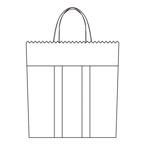 Tote Bag Cross Tote Fashion Flat Sketch — Stock Photo, Image