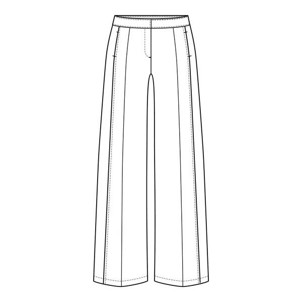 Spodnie Spodnie Moda Płaski Szkic — Zdjęcie stockowe
