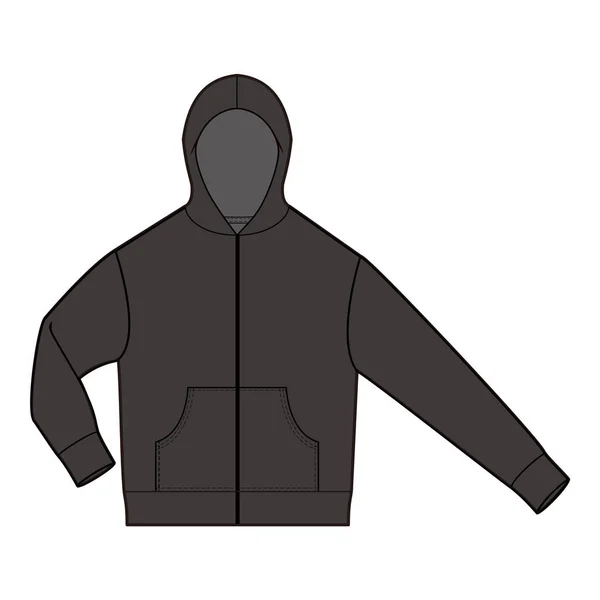 Hoodie Sweatshirt Design Fashion Flat — Stock Photo, Image