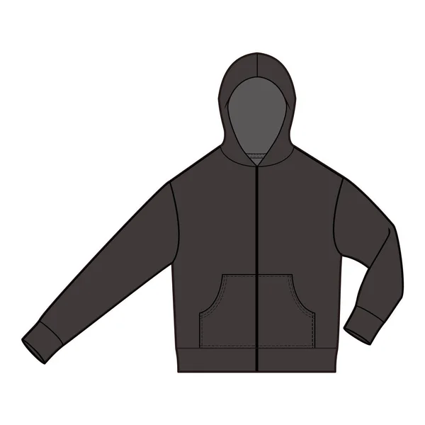 Hoodie Sweatshirt Design Fashion Flat — Stock Photo, Image