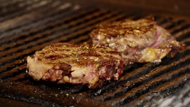 Turkse Kebab Turkse Keuken Vlees Vlees Biefstuk — Stockvideo