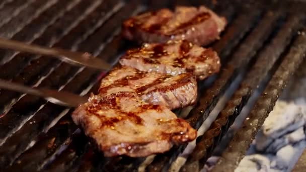 Kebab Turco Carne Cocina Turca Carne Res — Vídeos de Stock