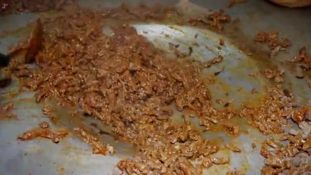 Тануні Турецька Їжа Турецький Кухонний Яловичий Стейк — стокове відео