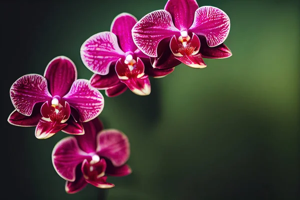 Close View Beautiful Miniature Red Phalaenopsis Orchid Plant Bloom High Royalty Free Stock Images