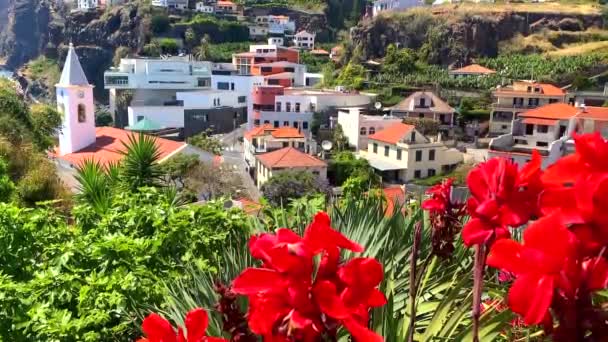 Vídeo Alta Resolución 50Fps Mostrando Pintoresca Ciudad Camara Lobos Madeira — Vídeo de stock