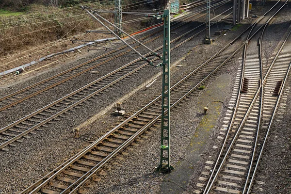 Top View Many Railway Tracks — Stock Photo, Image