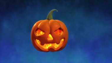 Cadılar Bayramı korkunç balkabağı uçar ve ateşle yanar