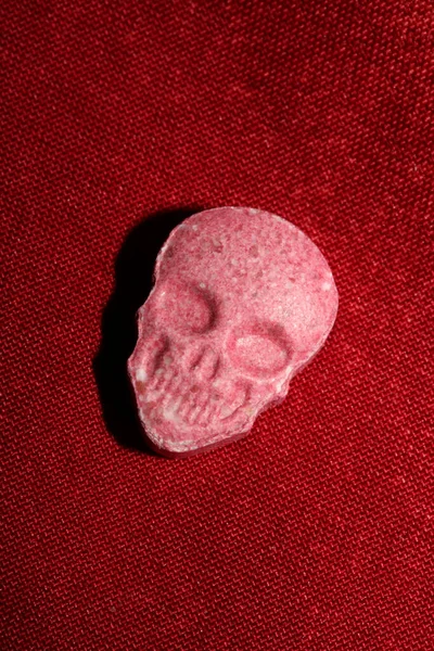 Purple skull world's strongest ecstasy pills close up background high quality big size dope print