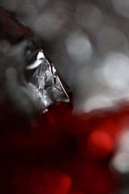 Red and silver aluminum foliage close up abstract background modern big size high quality prints