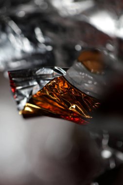 Red and silver aluminum foliage close up abstract background modern big size high quality prints