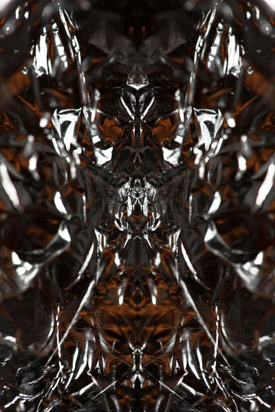 カラフルな砕けたアルミニウムの葉マクロ抽象的な背景現代的な大きなサイズ高品質のインスピレーションプリント — ストック写真