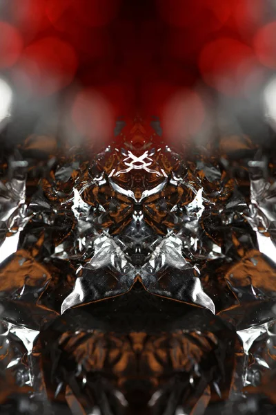 カラフルな砕けたアルミニウムの葉マクロ抽象的な背景現代的な大きなサイズ高品質のインスピレーションプリント — ストック写真