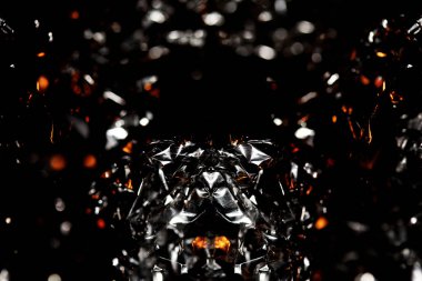 Parçalanmış alüminyum yaprak. Soyut arka plan. Modern büyük boy.