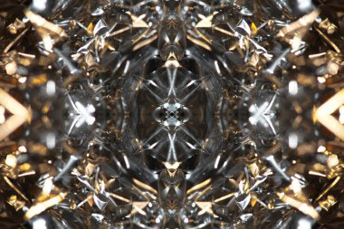 Çılgın renkli alüminyum kağıt dokusu çift katmanlı parti tasarımı modern psikedelik tarzı arka plan büyük boyutlu hazır fotoğraf baskısı