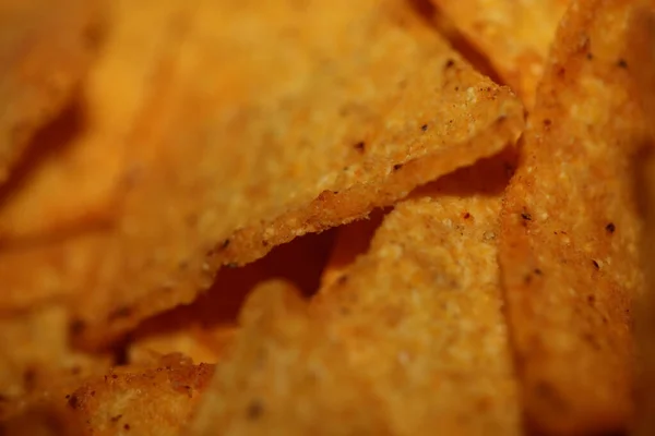 Hausgemachte Tortilla Würzige Chips Mit Fladenbrot Gemacht Und Ofen Gebacken — Stockfoto
