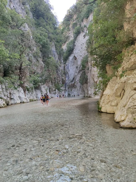 Река Ахеронтас Исследуя Грецию Летом Настроение Путешествия Удивительный Пейзаж Греции — стоковое фото
