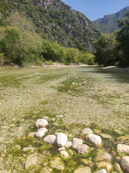 Río Acherontas Explorando Grecia Vacaciones Estado Ánimo Verano Viajando Increíble — Foto de Stock
