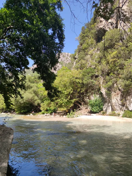 Acherontas Rzeka Zwiedzanie Grecja Wakacje Nastrój Lato Podróże Niesamowite Grecki — Zdjęcie stockowe