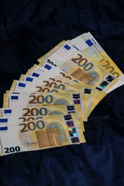 Billetes 200 Euros Billete Europeo Dinero Efectivo Aislado Sobre Fondo — Foto de Stock