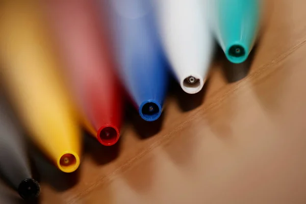 Colorful pens close up background big size high quality instant print