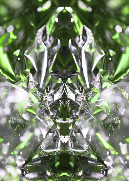 幻想カラフルなアルミの葉サイケデリックなデザインの光沢のある物語現代のハイテクパーティーのチラシ背景高品質の大きなサイズのプリント — ストック写真