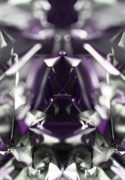 환상적 알루미늄 나뭇잎 사이키델릭 디자인의 번쩍이는 파티는 고품질의 크기의 프린트를 — 스톡 사진