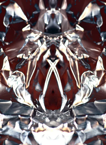 Иллюзия Красочные Алюминиевые Листья Психоделический Дизайн Блестящие Истории Современные Технологии — стоковое фото