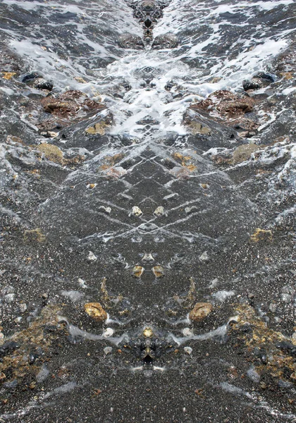 Подвійні Хвилі Крупним Планом Абстрактні Дизайни Літніх Канікул Настрій Сучасний — стокове фото
