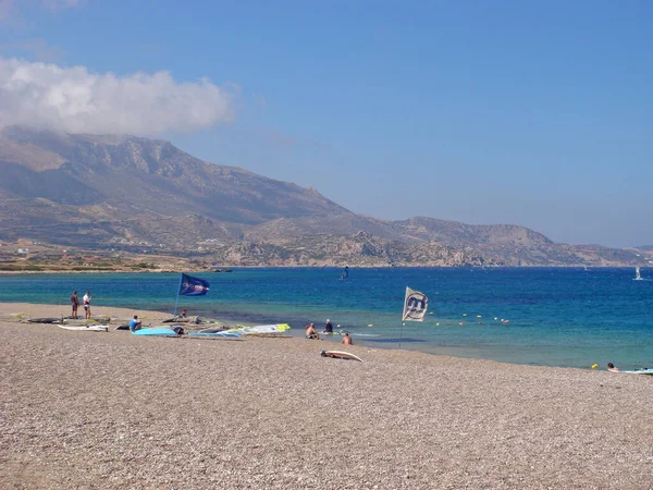 Karpathos Greece Monday July 2019 Exploring 놀라운 그리스 프린트 — 스톡 사진