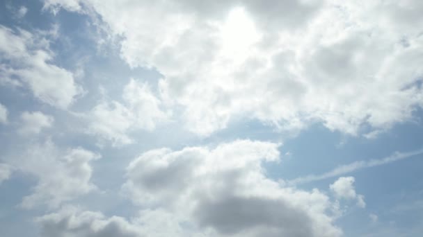 Ciel Bleu Nuages Blancs Paysage Nuages Blancs Cumulus Nuage Nuage — Video