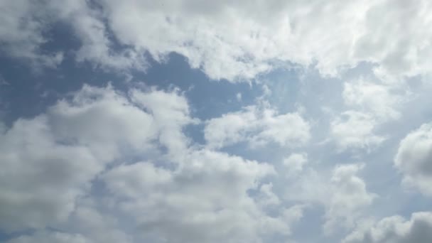 Ciel Bleu Nuages Blancs Paysage Nuages Blancs Cumulus Nuage Nuage — Video