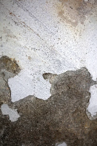 Oude Witte Muur Met Beschadigde Gips Close Gebouwen Oppervlakken Achtergrond — Stockfoto