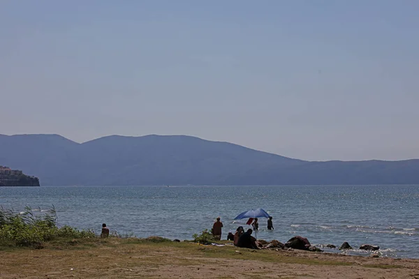 Vlore Albania Sábado Agosto 2023 Explorar Las Playas Públicas Busca — Foto de Stock