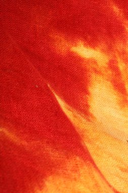 İnanılmaz kırmızı ve sarı. Güzel çılgın tekstil psikedelik tasarımı. Arka planı kapatın.