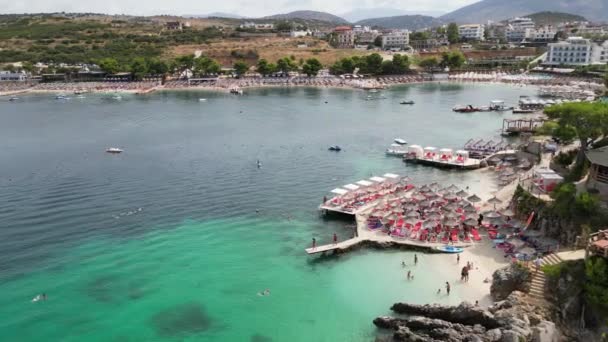 Ksamil Albanie Dimanche Août 2023 Amazing Islands Blue Lagoon Crystal — Video
